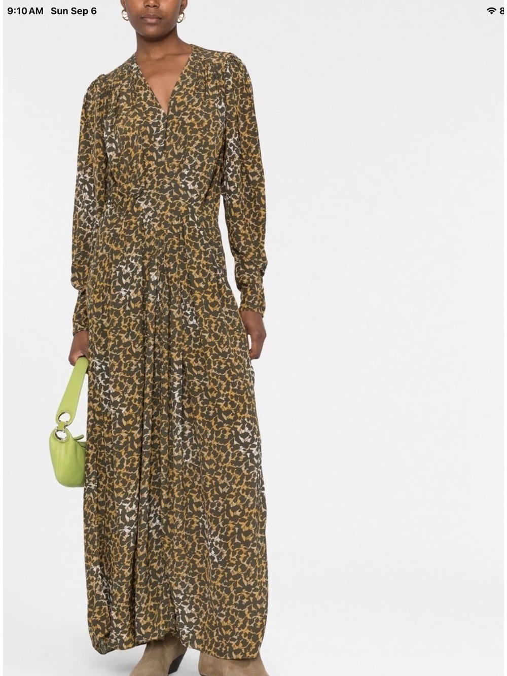 Isabel Marant ETOILE Aissa Leaf Print Maci Dress
